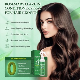 Hotiary Raw Batana Oil Leave-in Conditioner Spray for Hair Growth, with Rosemary Peppermint，Hair Care for Women & Men,3.38 fl oz (Rosemary)
