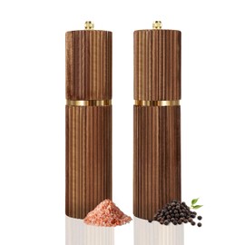 Acacia Wooden Salt and Pepper Grinder Set - Stylish Manual Mills
