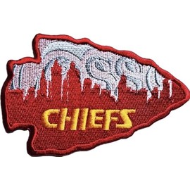 Rugby Fans Chiefs Logo Patch Embroidery (Red) American Football Fan Favorite Team Iron On Sew On Embroidered Patch