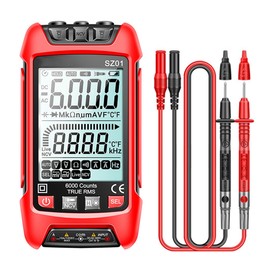 DollaTek Digital Multimeter DC AC Voltmeter, High Precision Automatic Fire Tester Kit with Backlit LCD Display, Socket Tester