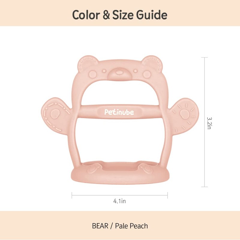 Korean-Made PETINUBE Baby Wrist Teether – Silicone Anti-Drop Teething Toy