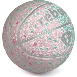 REBOILPHASE Size 3 Basketball 22” Basketball Gift, Kids Basketball, Toddler Basketball, Boys Girls Basketballs -Pink&Green