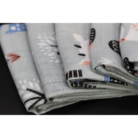 Clevere Kids Burp Cloths, Pack of 10, 38 x 38 cm, Oeko-Tex 100, 100% Cotton, Washable at 60 °C, Muslin Cloths (Deer Light Grey)