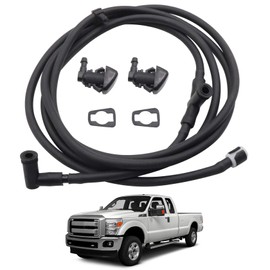 FZJDSD Windshield Washer Hose Jet And Nozzle Repair Kit Compatible with Ford F-250 F-350 F-450 F-550 2011 2012 2013 2014 2015 2016 Replace BC3Z-17603-A Washer Nozzle Jets & BC3Z-17K605-B Washer Hose