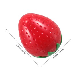 FRCOLOR 30g Refillable Strawberry Shaped Cosmetic Cream Jar Portable Travel Container for Skincare and Lotions Leakproof Design for Travel Essentials