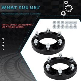 IRONTEK 6x5.5in Wheel Spacers 1" Real Forged Spacers with 106mm Hub Bore M12x1.5 Studs Fit for Lexus 10-22 GX460/ 03-09 GX470, for Toyota 96-24 4Runner/ 01-07 Sequoia/ 02-22 Tacoma/ 00-06 Tundra 2PCS