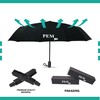 PEM Black Umbrella Compact Travel Folding Umbrella,Durable Rain Windproof Portable