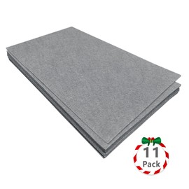 Stiff Felt Sheets, 11 Pcs Felt Fabric, 7"×11.3" Color Felt for Craft, Craft Felt Square for Sewing (Grey)