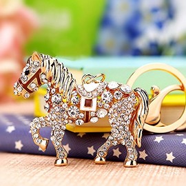 Horse Shape Women and Grils Opal Keychain/car Key Pendant