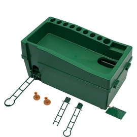 DOONARCES Auto Golf Ball Dispenser Powerless Automatic Tee Up Machine No Electricity Required Golf Club Organizer with Cue Holder Golf Training Equipment 24.4 * 12.6 * 12.6in, Green