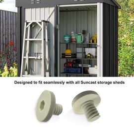 20 PCS Replacement Bolts Compatible with Suncast Storage Sheds for Suncast/Craftsman Resin Storage Sheds, Replacement Screws Compatible with Suncast Storage Sheds Shed Accessories (20, White, 3/8)