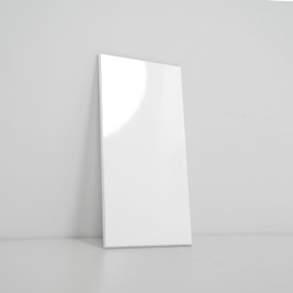 COLAMO Luxury 3"×6" Swatch Peel and Stick Backsplash,Glossy Pure White Backsplash for Kitchen Wall,Self Adhesive Faux Marble Tile, Stick on Accent Wall Brick Tile for Bedroom,RV,Laundry