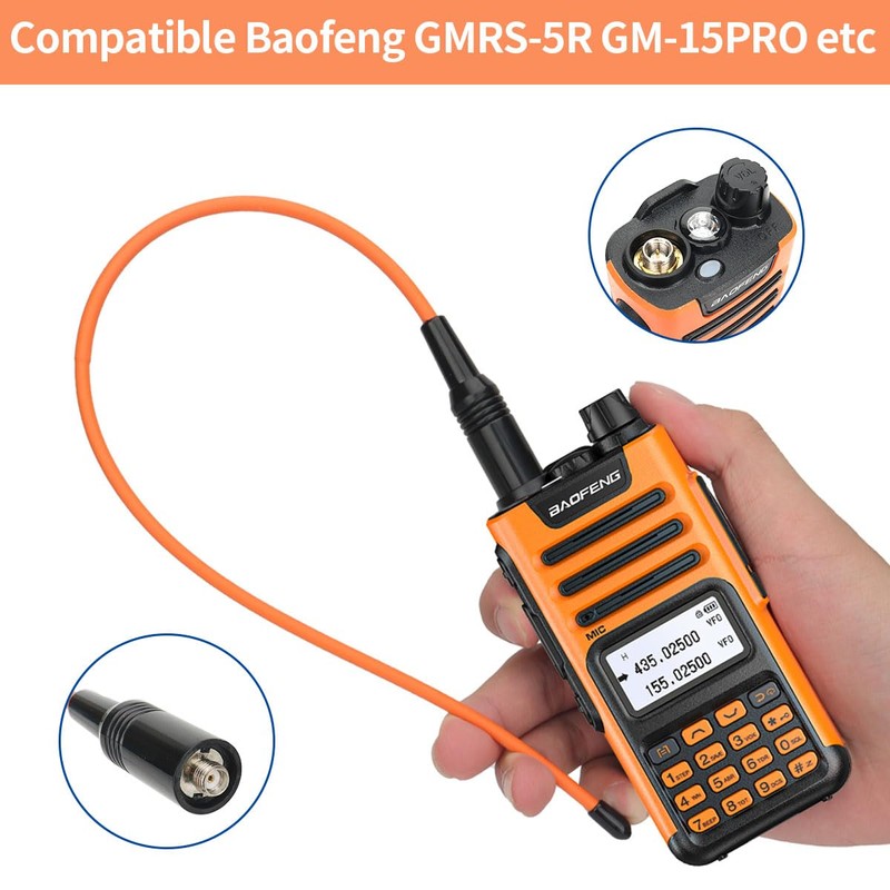 Baofeng GMRS Antenna 15.3inch SMA-Female High Gain Antenna for Baofeng