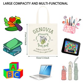 Comedy Movie Gift Genovia Inspired Tote Bag Gift Genovia Lover Gift Movie Fan Gift (GENOVIA EST 2001 Tote CA)