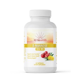 NutriSaver D-Mannose, Enhance Bodies Nutrition & Digestive Health - 60 Caps, Pack of 2