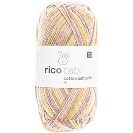 Rico Baby cotton soft print Babywolle dk Farbe 30, Baumwollmischgarn zum Stricken & Häkeln