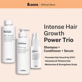 andSons Intense Hair Growth Trio Kit for Men | Shampoo + Thickening Conditioner + 3% Redensyl Serum