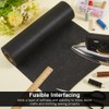 CRASPIRE 30Yd x 11.8'' Black Iron on Fusible Interfacing Fabric