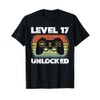 Level 17 Unlocked Funny Video Gamer 17th Birthday T-Shirt