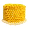Toilet Paper Cover Yellow Bathroom Round Crochet Handmade