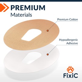 FixiC – Adhesive Patches for G6 – 25 Pack Premium Waterproof Adhesive Patches – Pre-Cut Back Paper – Adhesive Patch for G6 – Long Fixation! (Multi-Color)