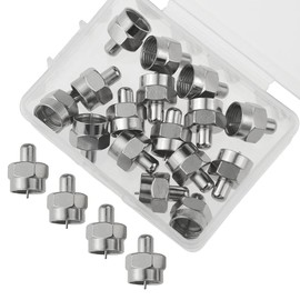 WMYCONGCONG 20pcs F-Type Termination Resistor Approx 75Ω Antenna Splitter Coaxial Cable Connector Antenna Dummy Resistor Coaxial Terminator Cap