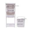 Laundry Basket, 3 Tiers Storage Basket Plastic Clothes Hamper Movable