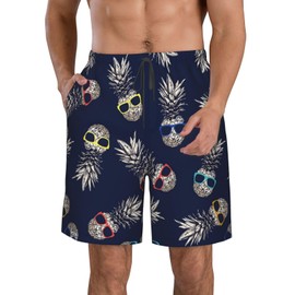 GONGTAOMO Sunglasses Pineapple Cool Beach Summer Men Beach Shorts Trunks - Board Shorts for Men Swim - Summer Swimming Pants for Men