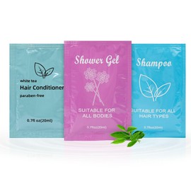 Body Wash Shampoo Conditioner Set Travel 0.7fl Oz,Travel Size Shower Gel Set,Shampoo and Conditioner Travel Bulk,Hotel Supplies Bulk Hygiene Kits for Homeless Guests Hotel (50)