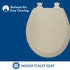 Bemis 500EC Durable Wood Toilet Seat with Easy Clean Hinges,