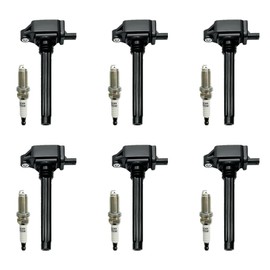 NITOYO UF648 Ignition Coil Pack and Iridium Spark Plugs Compatible with Chrysler 200 300 Town & Country, Dodge Avenger Challenger Charger Journey, Jeep Wrangler Cherokee, Ram 1500, 3.6L V6