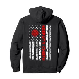 Firefighter USA flag gifts Patriotic Deputy Fire Chief Pullover Hoodie