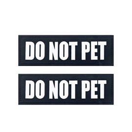 Service Dog Patches, 2Pack Patches with Hook Backing for Dog Harness, Removable Vest Patches for Dogs, in Training Dog Patches, DO NOT PET-L