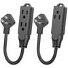 1 FT Short Extension Cord, HITRENDS 3 Outlet Extension Cord,