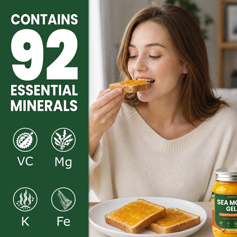 Sea Moss Gel, Mango Pineapple 18.5 oz, Superfood - 92