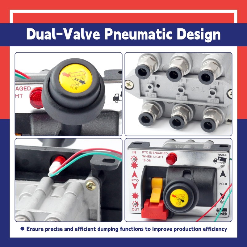 Dusledel PTO Switch Control Dual Valve Air Set with Kickout