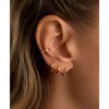MASOP Silver Creole Earrings 925 Silver Stud 8/10/12 mm Women