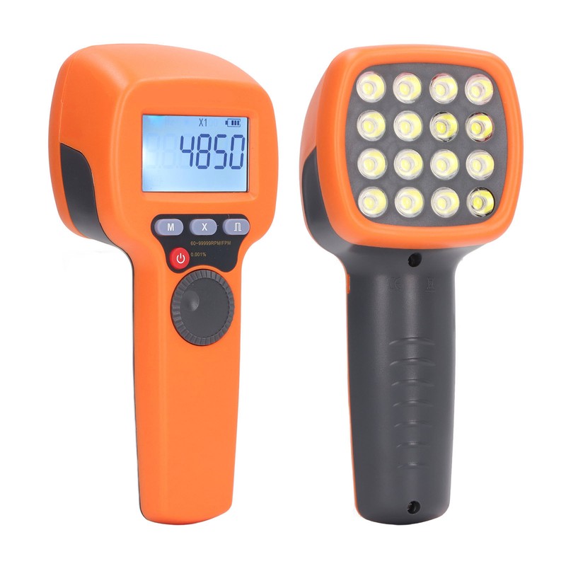Digital Handheld Stroboscope High Accuracy Prevents Contact LED Flash Strobe