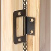 Leliafleury 4Pcs Flush Door Hinges 2 Inch Cabinet Mute Hinges