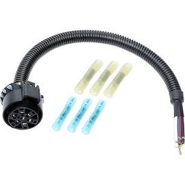 MECMO OEM Style Replacement USCAR Connector Wiring Harness, Universal 7 Pin Trailer Plug Truck Side, Splice-in Multi-Tow Factory 7 Way Towing Hitch Wire for Ford, GM, Chevy Silverado, GMC Sierra Dodge