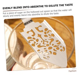 BIUDECO Bar Absinthe Spoon Set Pcs Stainless Steel Mesh Strainer Stirring Spoon Hollow-Out Design for Traditional Absinthe Ritual