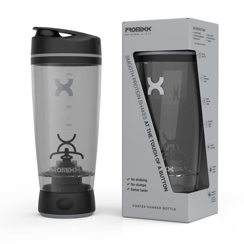 Promixx Botella coctelera original, funciona con pilas, para batidos de