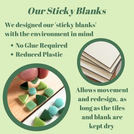 Crafty You Crafty Me - Mosaic Coaster Craft Kits for Adults (Green), Craft Gifts Made in UK