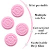 200 PCS Pink Flower Shape False Eyelashes Glue Holders Disposable