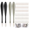 4 Pcs Handle Sketch Wiper with 60PCS Sponge Heads,Pastel Blending