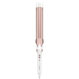 Conair Double Ceramic 1 1/2-Inch Extra Long Barrel Curling Iron, Soft Waves for All Hair Types, 30 Heat Settings, Dual Voltage, Auto-Off, White/Rose Gold, CD710