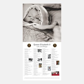 The Gifted Stationery Company | Queen Elizabeth II | 2023 Square Wall Calendar 12 x 12 inch, 16 Months Calendar Planner For Family Home And Office With Space For Birthdays And Notes