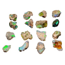 Natural Ethiopian Opal Rough Gemstone 25 carats, Raw Crystals Rock, Jewelry Making Supplies, Chakra Healing Stone Gift, Opal Supply, GEMKORA™