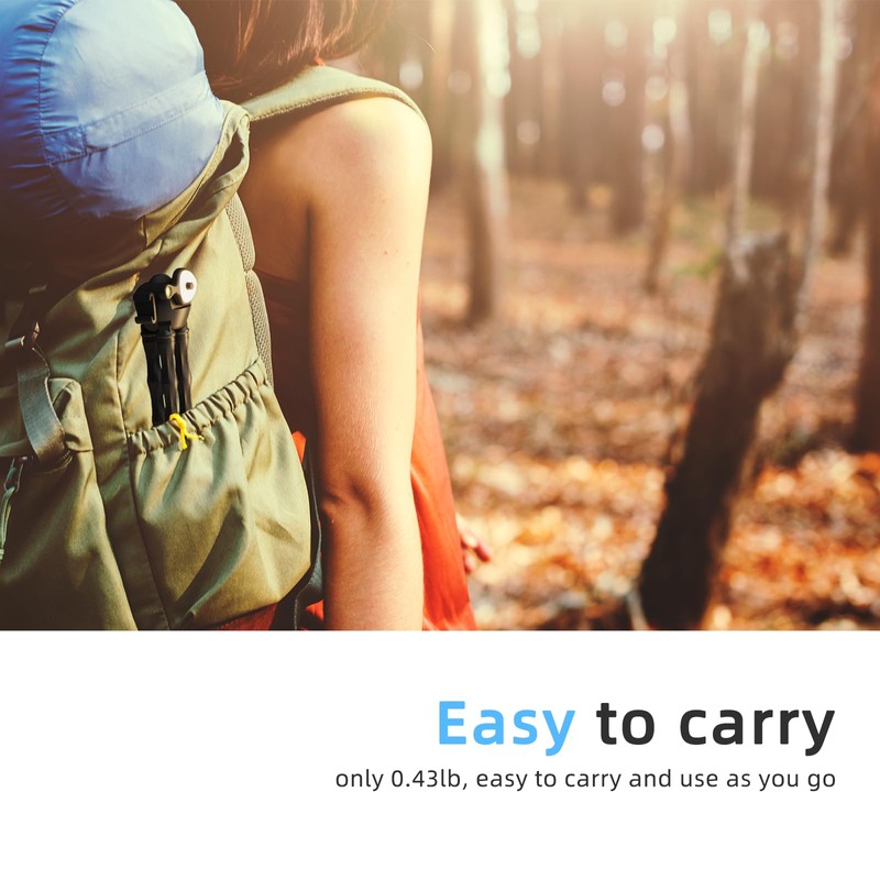 Jishane Compact Camera Tripod with One Key Operation for 360°
