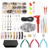 Keadic 1587 Pieces Jewelry Making Supplies Kit Includes Jewelry Pliers, Beading Wire, Cord End, Jump Rings, Lobster Clasps, Earring Hooks, Screw Eye Needles for Adults and Beginners